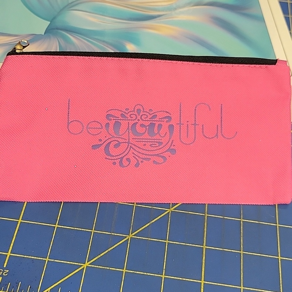 Beautiful Pink Cosmetic Bag 8.5x4"